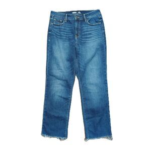 Old Navy Power Slim Straight Crop High Rise Sz 8 Tall Women's Stretch Jeans